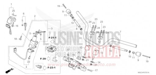 ROHRGRIFF/OBERE BRUECKE (CB1100CA/CAD/NA/NAD) CB1100CAH de 2017